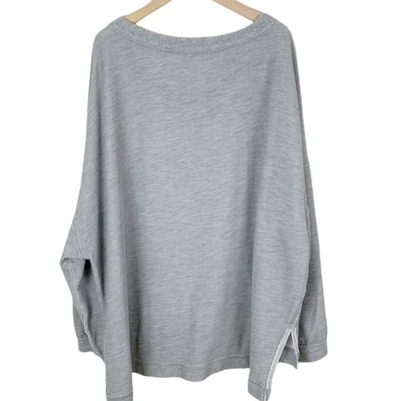 Free People Movement Rugby Match Pullover Top Tee Gray Heather M - Picture 4 of 5